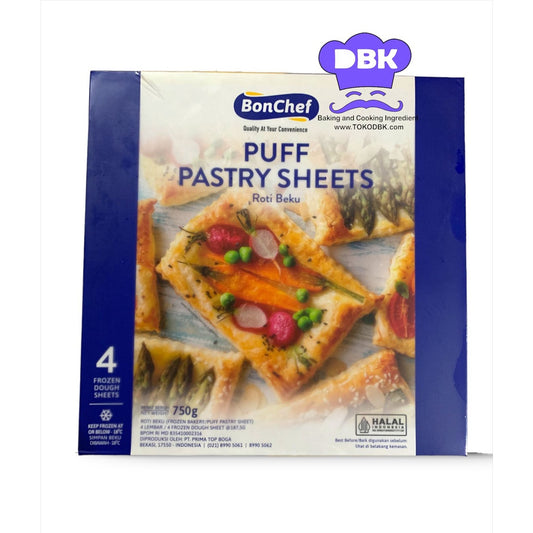 Bonchef Puff Pastry 750G / 4 Lembar Pcs Bukan Edo