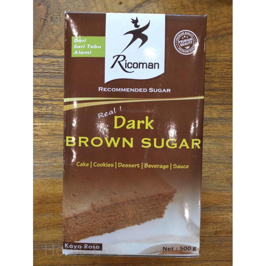 Ricoman Dark Brown Sugar 500gr DBS Gula Coklat Extra Dark