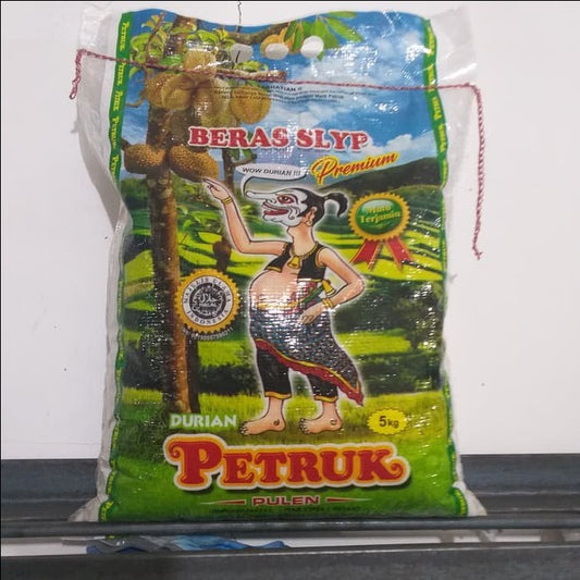 Beras PETRUK 5kg pulen sedang original