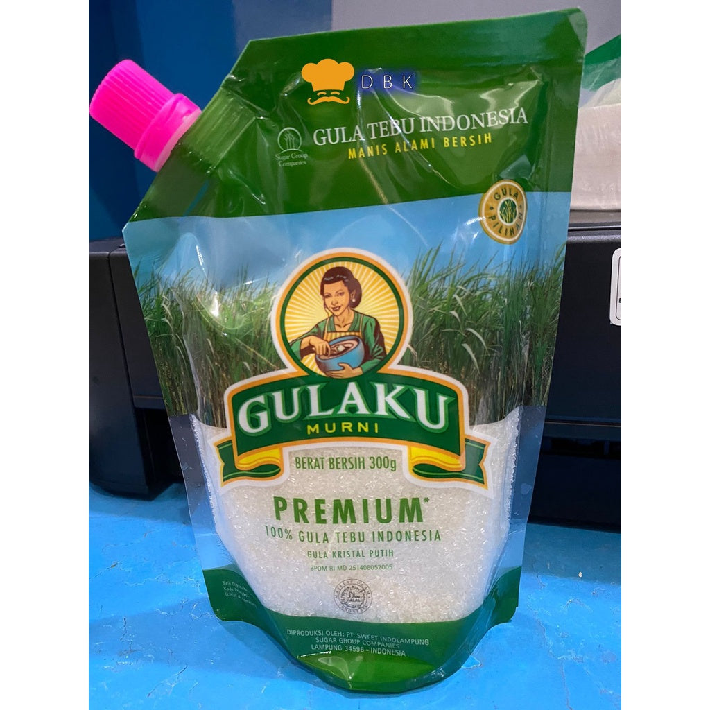 GULAKU PREMIUM HIJAU (POUCH) 300 GRAM / GULA PASIR MURNI