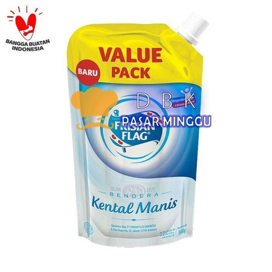 Frisian Flag 535gr Bendera biru pouch susu kental manis