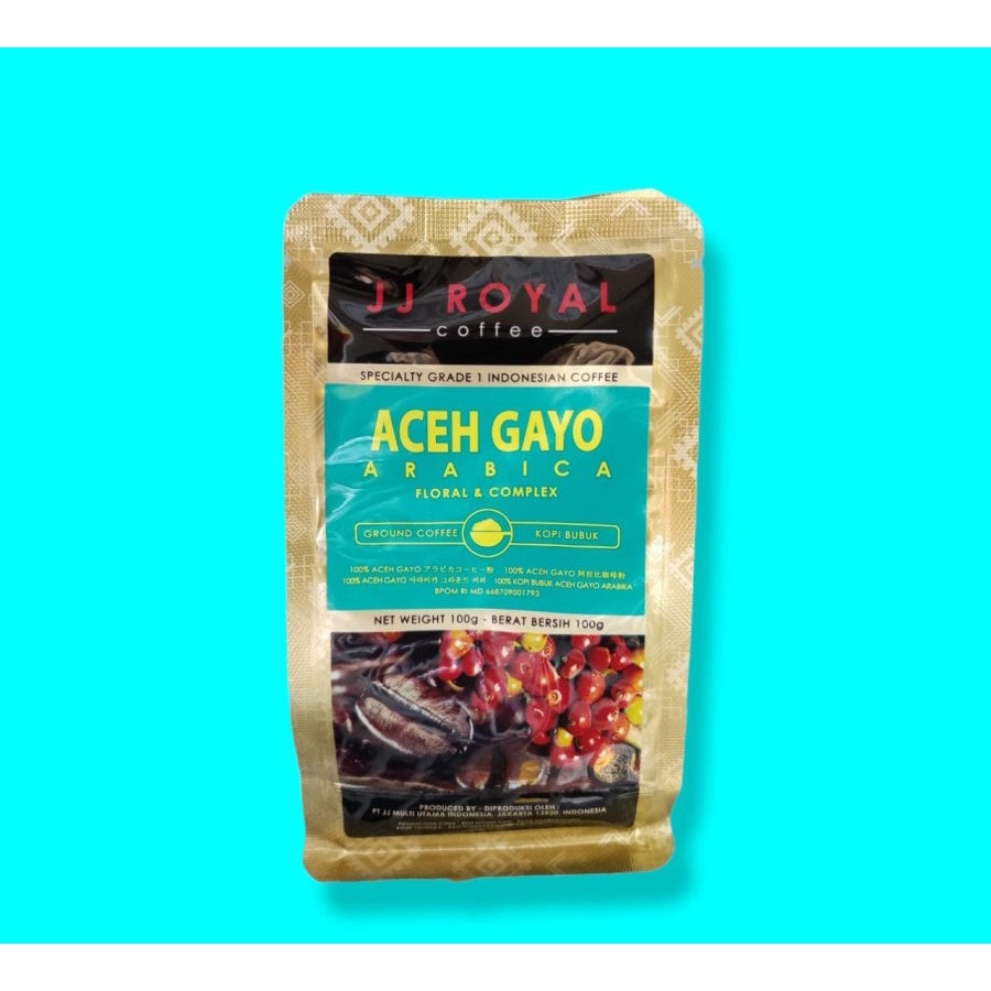 JJ Royal Coffee Aceh Gayo Arabica Ground (Kopi Bubuk) Bag 100g