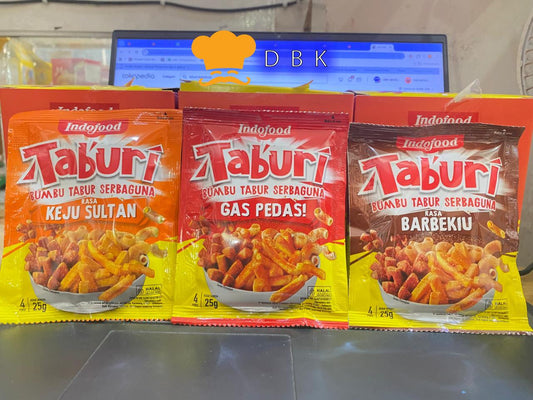 INDOFOOD TABURI BUMBU TABUR SERBAGUNA KENTANG GORENG 25gram / all varian / KEJU SULTAN/BBQ/KEJU GAS PEDAS