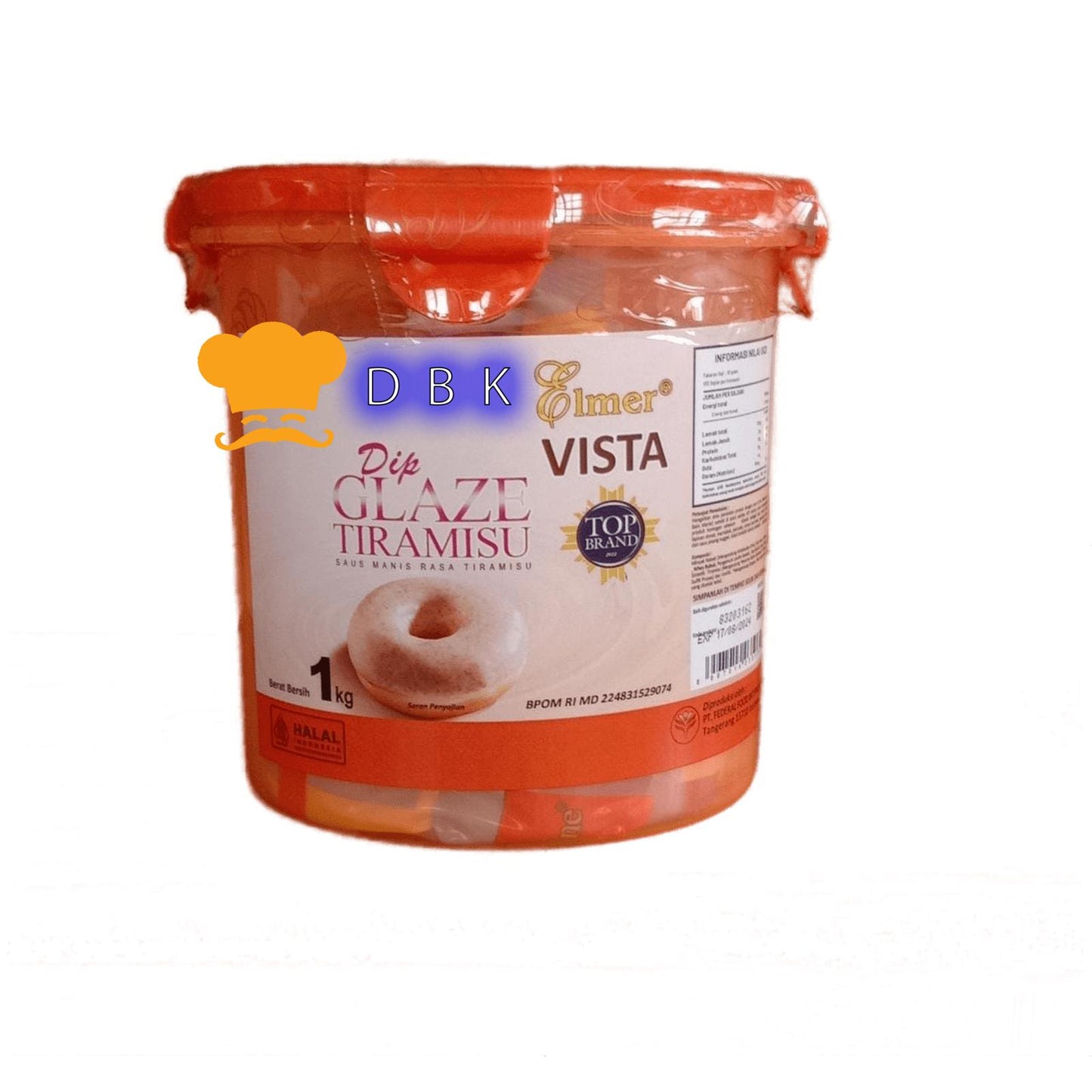 ELMER GLAZE TIRAMISU 1kg packing pabrik murah dip glaze